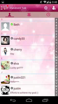 Handcent SMS Skin(Love) android App screenshot 1