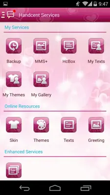 Handcent SMS Skin(Love) android App screenshot 3