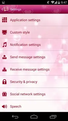 Handcent SMS Skin(Love) android App screenshot 4