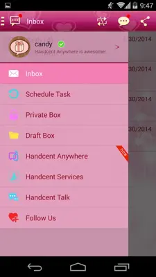 Handcent SMS Skin(Love) android App screenshot 6